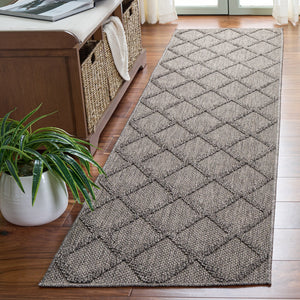 Safavieh Highland Contemporary Charcoal & Grey Geometric Rug — Low-Profile Turkish Power-Loomed Durability 4'-0" x 6'-0" HGL950H-4