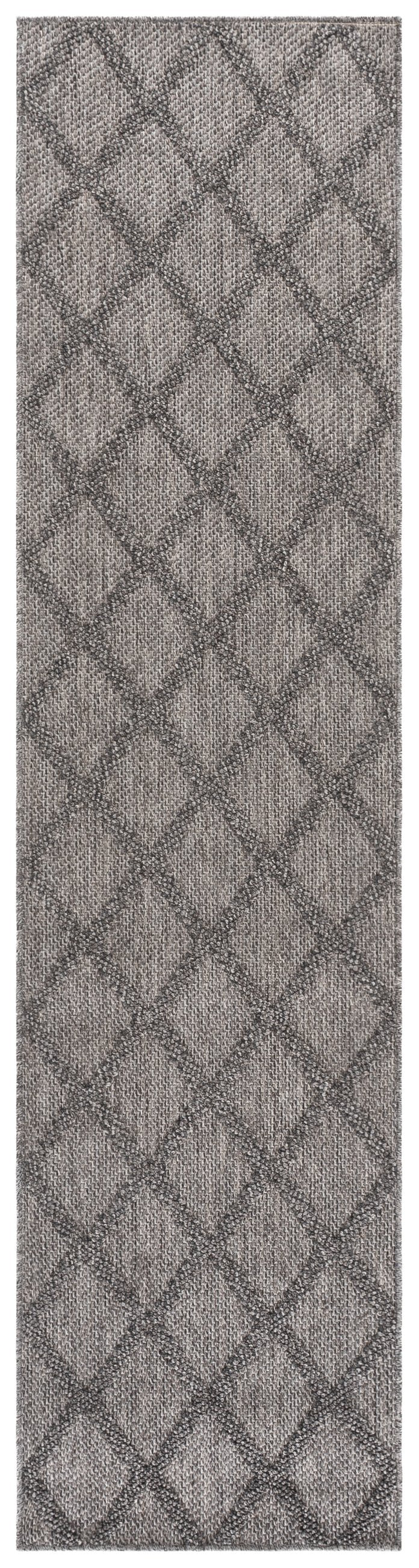 Safavieh Highland Round Charcoal & Grey Geometric Rug — Low-Profile Power-Loomed Turkish Blend For Living Areas 6'-7" x 6'-7" HGL950H-7R