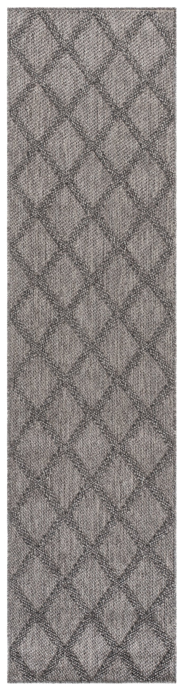 Safavieh Highland Turkish Power-Loomed Area Rug In Charcoal Grey — Low-Profile Geometric Design, Durable Comfort 6'-7" x 6'-7" HGL950H-7SQ