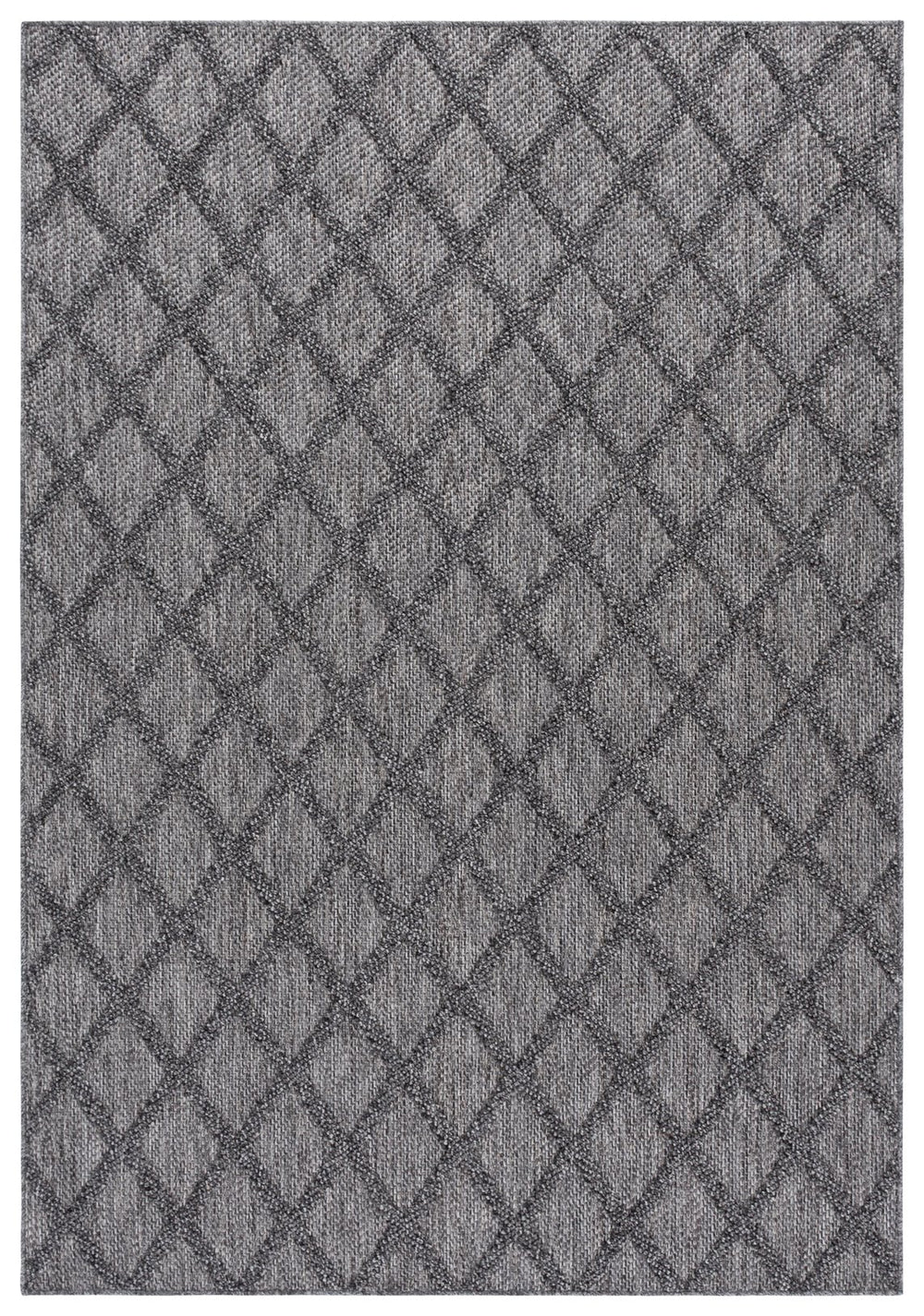 Safavieh Highland Modern Geometric Charcoal & Grey Area Rug — Low-Profile, Durable Turkish Power-Loomed Flooring Accent 5'-3" x 7'-6" HGL950H-5