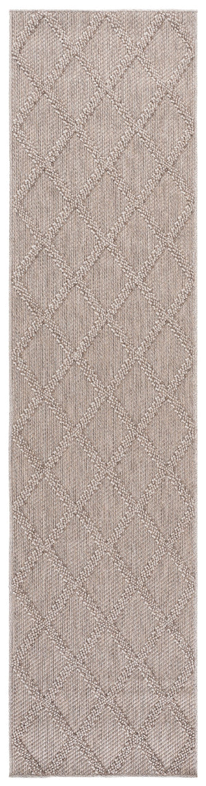 Safavieh Highland Modern Light Brown Beige Square Rug — Low Profile Geometric Power-Loomed Texture, Turkish Crafted 6'-7" x 6'-7" HGL950T-7SQ