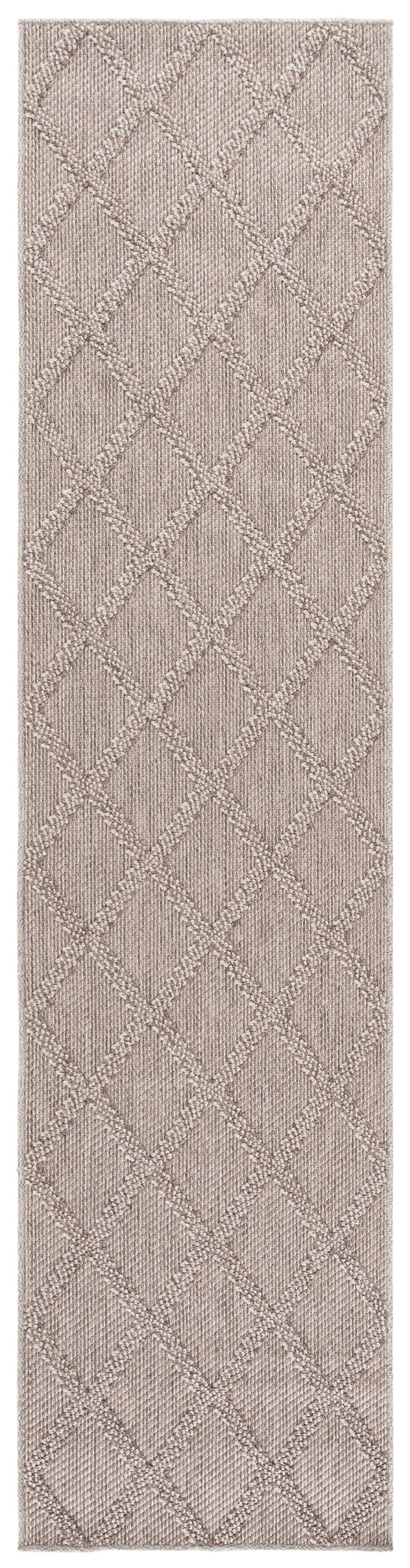 Safavieh Highland Modern Light Brown Beige Square Rug — Low Profile Geometric Power-Loomed Texture, Turkish Crafted 6'-7" x 6'-7" HGL950T-7SQ