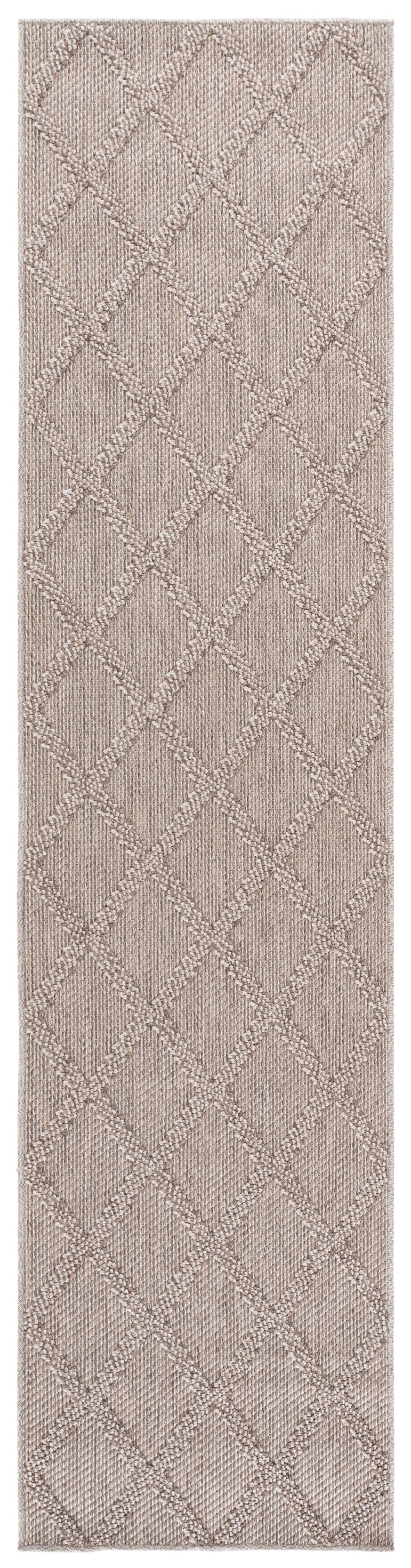 Safavieh Highland Low-Profile Light Brown & Beige Area Rug — Modern Geometric Power-Loomed Turkish Comfort 4'-0" x 6'-0" HGL950T-4