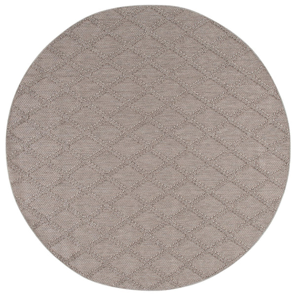 Safavieh Highland Modern Light Brown Beige Square Rug — Low Profile Geometric Power-Loomed Texture, Turkish Crafted 6'-7" x 6'-7" HGL950T-7SQ