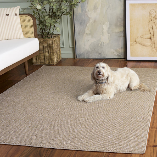 Safavieh Highland Rug In Gold And Ivory — Power-Loomed Turkish Square Area Rug With Low-Profile Durability And Texture 6'-7" x 6'-7" HGLP900D-7SQ
