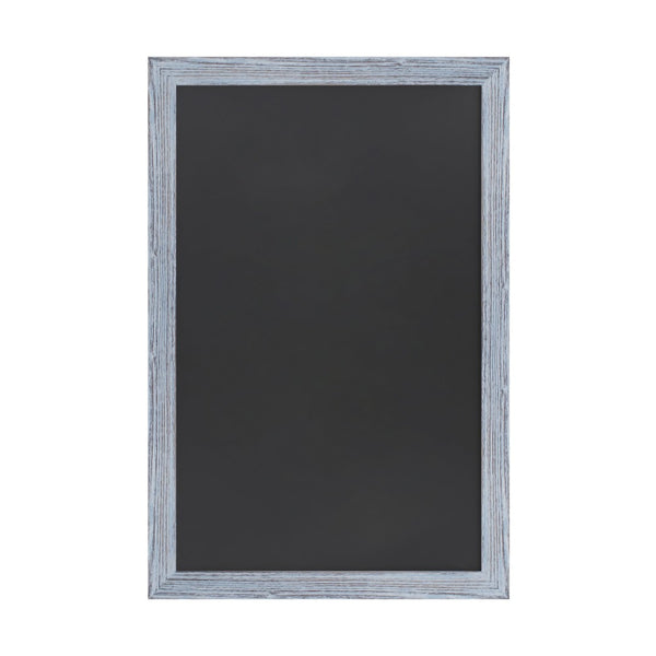 English Elm Canterbury Rustic Wall-Mount Magnetic Chalkboard Sign - Versatile Memo Board for Home & Business Blue 24"W x 0.75"D x 36"H HGWA-1GD-CRE8-072315-GG