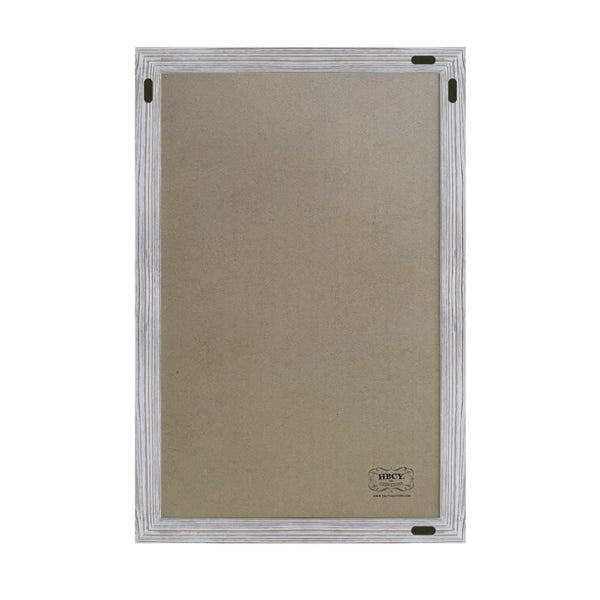 English Elm Canterbury Rustic Wall-Mount Magnetic Chalkboard Sign - Versatile Memo Board for Home & Business White Washed 24"W x 0.75"D x 36"H HGWA-2GD-CRE8-691315-GG