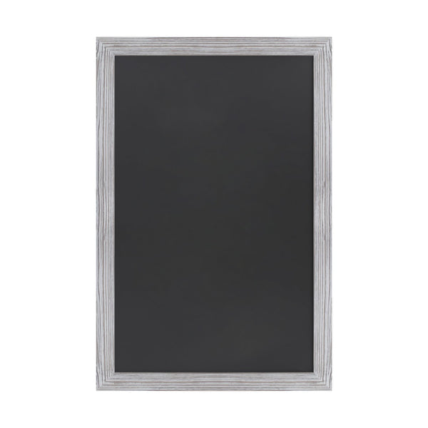 English Elm Canterbury Rustic Wall-Mount Magnetic Chalkboard Sign - Versatile Memo Board for Home & Business White Washed 24"W x 0.75"D x 36"H HGWA-2GD-CRE8-691315-GG