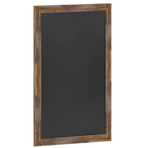English Elm Canterbury Rustic Wall-Mount Magnetic Chalkboard Sign - Versatile Memo Board for Home & Business Torched Brown 24"W x 0.75"D x 36"H HGWA-3GD-CRE8-791315-GG