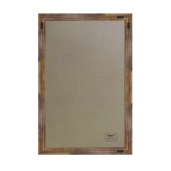 English Elm Canterbury Rustic Wall-Mount Magnetic Chalkboard Sign - Versatile Memo Board for Home & Business Torched Brown 24"W x 0.75"D x 36"H HGWA-3GD-CRE8-791315-GG