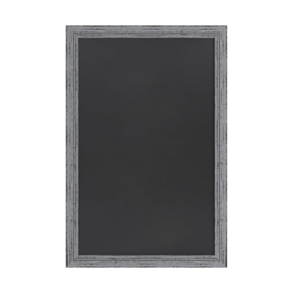 English Elm Canterbury Rustic Wall-Mount Magnetic Chalkboard Sign - Versatile Memo Board for Home & Business Grey 24"W x 0.75"D x 36"H HGWA-5GD-CRE8-272315-GG