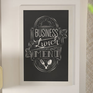 English Elm Canterbury Rustic Wall-Mount Magnetic Chalkboard Sign - Versatile Memo Board for Home & Business Solid White 24"W x 0.75"D x 36"H HGWA-7GD-CRE8-364315-GG