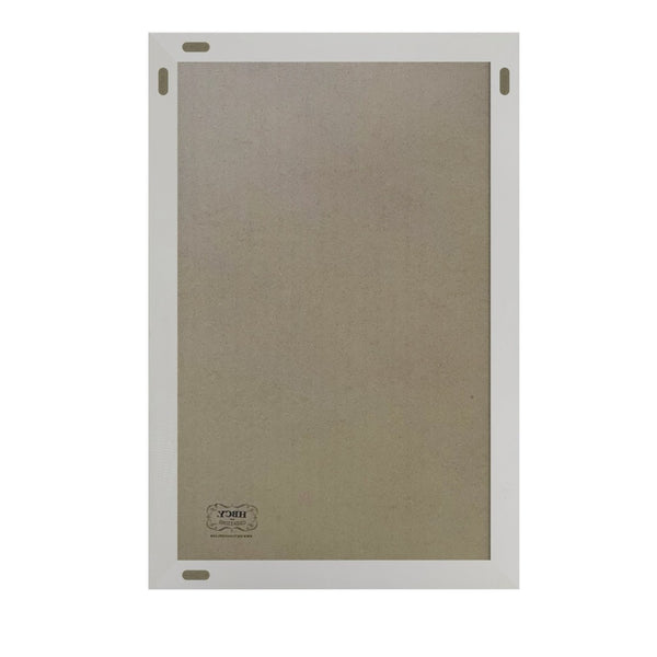 English Elm Canterbury Rustic Wall-Mount Magnetic Chalkboard Sign - Versatile Memo Board for Home & Business Solid White 24"W x 0.75"D x 36"H HGWA-7GD-CRE8-364315-GG