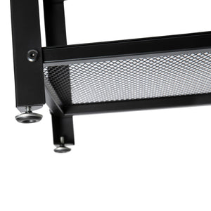 English Elm Easton 3-Tier Wooden Entryway Bench with Industrial Metal Frame for Stylish Storage and Seating Black Wash HGWA-BCH-MTL-3T-BLKWSH-GG