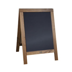 English Elm Canterbury Vintage Wooden A-Frame Magnetic Chalkboard Sign, Double-Sided Display for Events & Promotions Torched Brown 30"H x 20"W HGWA-CB-3020-TORCH-GG