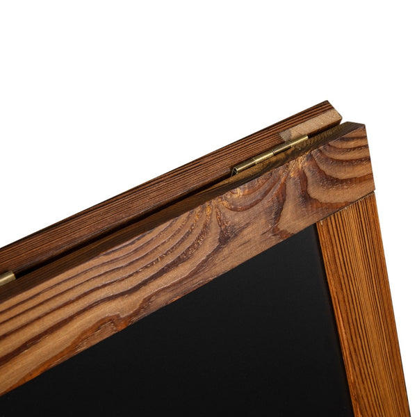 English Elm Canterbury Vintage Wooden A-Frame Magnetic Chalkboard Sign, Double-Sided Display for Events & Promotions Torched Brown 30"H x 20"W HGWA-CB-3020-TORCH-GG