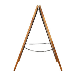 English Elm Canterbury Vintage Wooden A-Frame Magnetic Chalkboard Sign, Double-Sided Display for Events & Promotions Torched Brown 30"H x 20"W HGWA-CB-3020-TORCH-GG