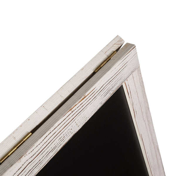 English Elm Canterbury Vintage Wooden A-Frame Magnetic Chalkboard Sign, Double-Sided Display for Events & Promotions White Wash 30"H x 20"W HGWA-CB-3020-WHWSH-GG