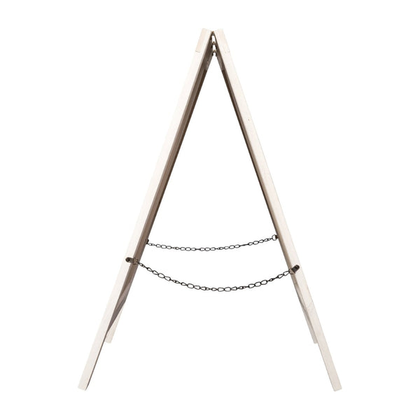 English Elm Canterbury Vintage Wooden A-Frame Magnetic Chalkboard Sign, Double-Sided Display for Events & Promotions White Wash 30"H x 20"W HGWA-CB-3020-WHWSH-GG