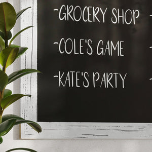 English Elm Canterbury Rustic Wall-Mount Magnetic Chalkboard Sign - Versatile Memo Board for Home & Business White Washed 32"W x 46"L HGWA-CHK32X46-WHTWSH-GG