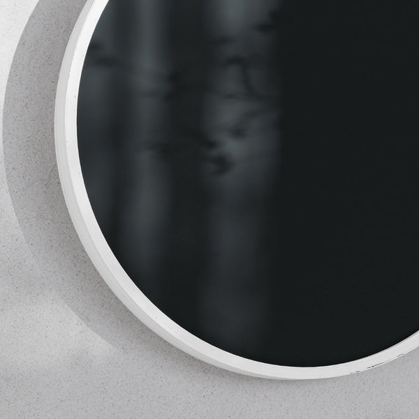 English Elm Canterbury Round Wall-Mounted Magnetic Chalkboard with Eraser and Chalk for Home or Business Use White Washed 18" HGWA-CHKCIRCLE18-WHTWSH-GG