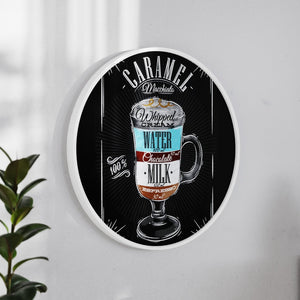 English Elm Canterbury Round Wall-Mounted Magnetic Chalkboard with Eraser and Chalk for Home or Business Use White Washed 24" HGWA-CHKCIRCLE24-WHTWSH-GG