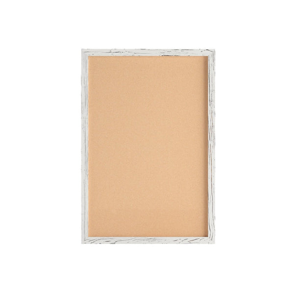 English Elm Camden Rustic Wall Mount Cork Board with Wooden Push Pins - Perfect for Home, Office & School Decor White Washed 20"W x 30"H HGWA-CK-20X30-WHTWSH-GG