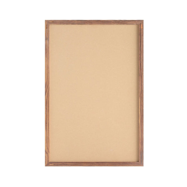 English Elm Camden Rustic Wall Mount Cork Board with Wooden Push Pins - Perfect for Home, Office & School Decor Torched Brown 24"W x 36"H HGWA-CK-24X36-BRN-GG