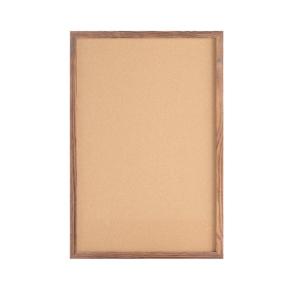 English Elm Camden Rustic Wall Mount Cork Board with Wooden Push Pins - Perfect for Home, Office & School Decor Torched Brown 24"W x 36"H HGWA-CK-24X36-BRN-GG