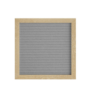 English Elm Gracie Elegant Felt Letter Board with Premium Pine Frame, 389 Letters for Creative Messaging Fun Weathered Wood Frame/Gray Felt 10"W x 10"H HGWA-FB10-WEATH-GG