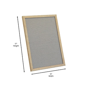 English Elm Gracie Elegant Felt Letter Board with Premium Pine Frame, 389 Letters for Creative Messaging Fun Weathered Wood Frame/Gray Felt 12"W x 17"H HGWA-FB1217-WEATH-GG