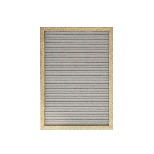 English Elm Gracie Elegant Felt Letter Board with Premium Pine Frame, 389 Letters for Creative Messaging Fun Weathered Wood Frame/Gray Felt 12"W x 17"H HGWA-FB1217-WEATH-GG