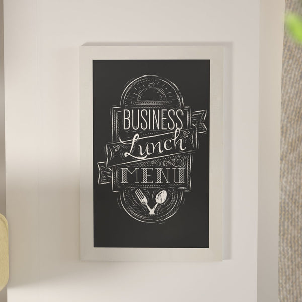 English Elm Canterbury Rustic Wall-Mount Magnetic Chalkboard Sign - Versatile Memo Board for Home & Business Solid White 20"W x 0.75"D x 30"H HGWA-GDI-CRE8-164315-GG