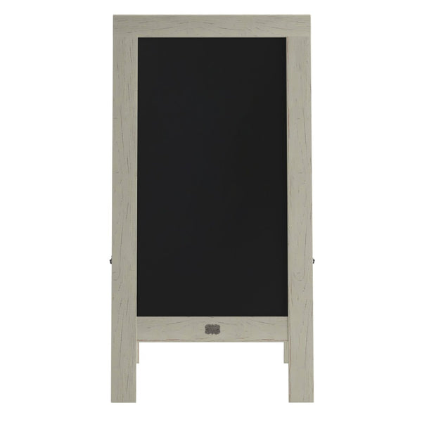 English Elm Canterbury Vintage Wooden A-Frame Magnetic Chalkboard Sign, Double-Sided Display for Events & Promotions Solid White 40"H x 20"W HGWA-GDI-CRE8-454315-GG