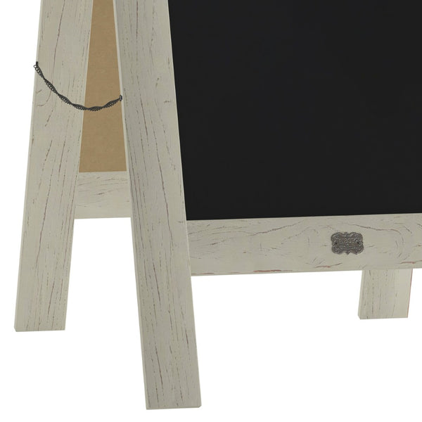English Elm Canterbury Vintage Wooden A-Frame Magnetic Chalkboard Sign, Double-Sided Display for Events & Promotions Solid White 40"H x 20"W HGWA-GDI-CRE8-454315-GG
