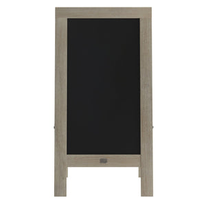 English Elm Canterbury Vintage Wooden A-Frame Magnetic Chalkboard Sign, Double-Sided Display for Events & Promotions Weathered Brown 40"H x 20"W HGWA-GDI-CRE8-472315-GG