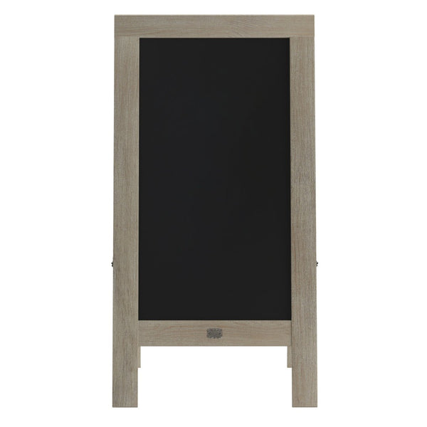 English Elm Canterbury Vintage Wooden A-Frame Magnetic Chalkboard Sign, Double-Sided Display for Events & Promotions Weathered Brown 40"H x 20"W HGWA-GDI-CRE8-472315-GG