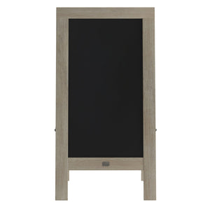 English Elm Canterbury Vintage Wooden A-Frame Magnetic Chalkboard Sign, Double-Sided Display for Events & Promotions Weathered Brown 40"H x 20"W HGWA-GDI-CRE8-472315-GG