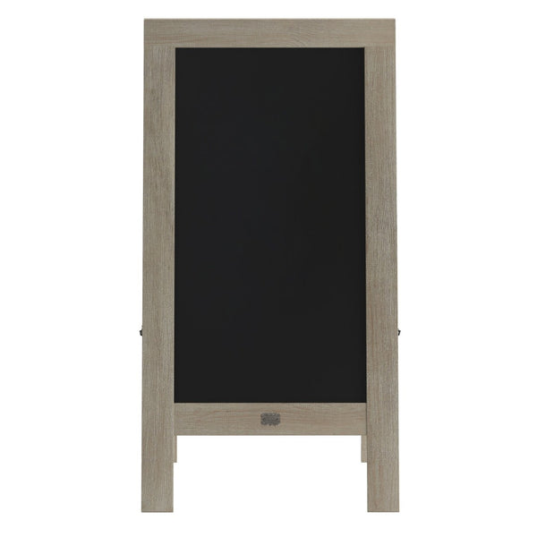 English Elm Canterbury Vintage Wooden A-Frame Magnetic Chalkboard Sign, Double-Sided Display for Events & Promotions Weathered Brown 40"H x 20"W HGWA-GDI-CRE8-472315-GG