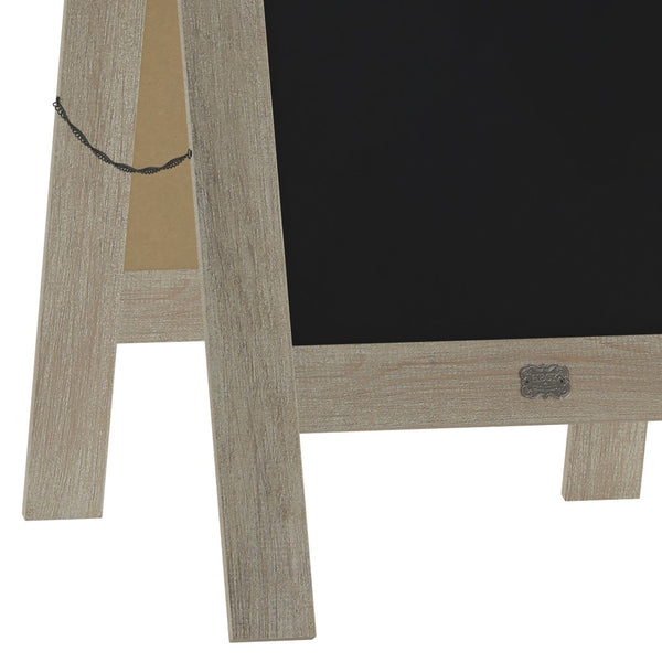 English Elm Canterbury Vintage Wooden A-Frame Magnetic Chalkboard Sign, Double-Sided Display for Events & Promotions Weathered Brown 40"H x 20"W HGWA-GDI-CRE8-472315-GG