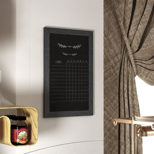 English Elm Canterbury Rustic Wall-Mount Magnetic Chalkboard Sign - Versatile Memo Board for Home & Business Grey 20"W x 0.75"D x 30"H HGWA-GDI-CRE8-552315-GG