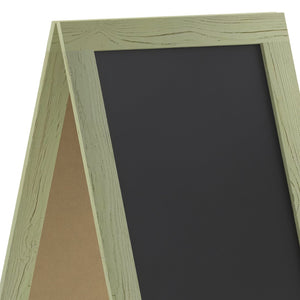 English Elm Canterbury Vintage Wooden A-Frame Magnetic Chalkboard Sign, Double-Sided Display for Events & Promotions Rustic Green 40"H x 20"W HGWA-GDI-CRE8-554315-GG