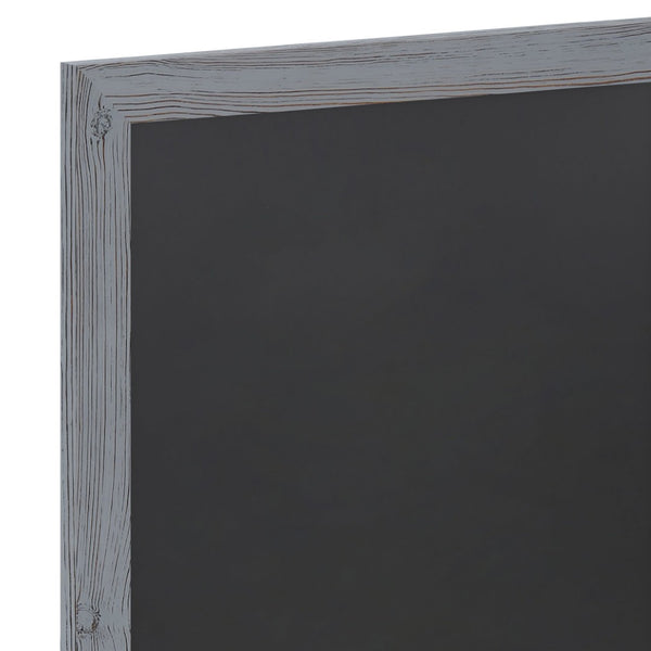 English Elm Canterbury Rustic Wall-Mount Magnetic Chalkboard Sign - Versatile Memo Board for Home & Business Grey 18"W x 0.75"D x 24"H HGWA-GDIS-CRE8-062315-GG