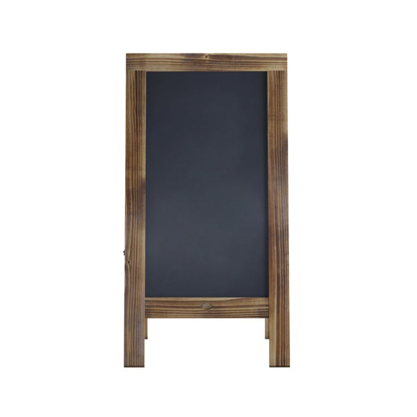 English Elm Canterbury Vintage Wooden A-Frame Magnetic Chalkboard Sign, Double-Sided Display for Events & Promotions Rustic Brown 40"H x 20"W HGWA-GDIS-CRE8-442315-GG