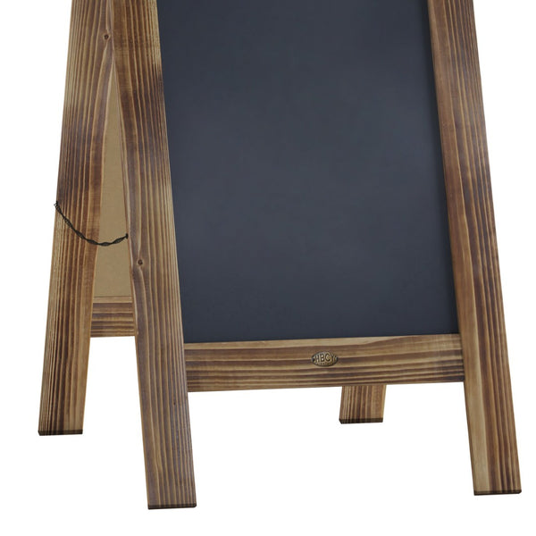 English Elm Canterbury Vintage Wooden A-Frame Magnetic Chalkboard Sign, Double-Sided Display for Events & Promotions Rustic Brown 40"H x 20"W HGWA-GDIS-CRE8-442315-GG