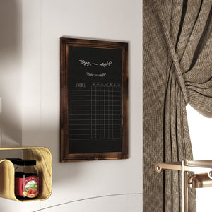 English Elm Canterbury Rustic Wall-Mount Magnetic Chalkboard Sign - Versatile Memo Board for Home & Business Torched Brown 20"W x 0.75"D x 30"H HGWA-GDIS-CRE8-462315-GG