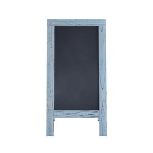English Elm Canterbury Vintage Wooden A-Frame Magnetic Chalkboard Sign, Double-Sided Display for Events & Promotions Robin Blue 40"H x 20"W HGWA-GDIS-CRE8-542315-GG