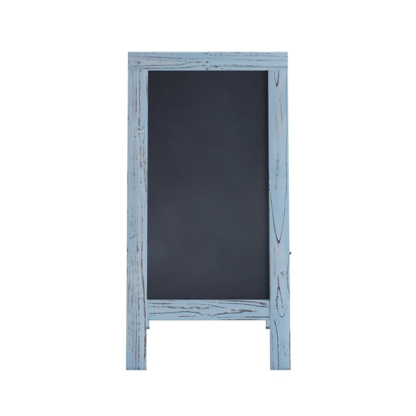 English Elm Canterbury Vintage Wooden A-Frame Magnetic Chalkboard Sign, Double-Sided Display for Events & Promotions Robin Blue 40"H x 20"W HGWA-GDIS-CRE8-542315-GG
