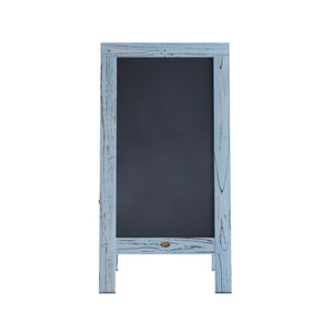 English Elm Canterbury Vintage Wooden A-Frame Magnetic Chalkboard Sign, Double-Sided Display for Events & Promotions Robin Blue 40"H x 20"W HGWA-GDIS-CRE8-542315-GG