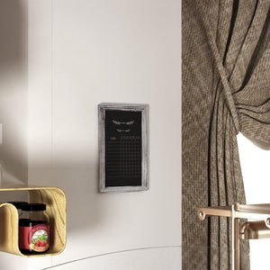 English Elm Canterbury Rustic Wall-Mount Magnetic Chalkboard Sign - Versatile Memo Board for Home & Business White Washed 11"W x 0.75"D x 17"H HGWA-GDIS-CRE8-662315-GG